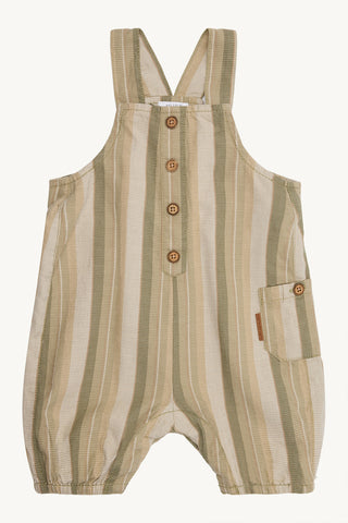 Kurze Latzhose/Romper "Mik", Grün (Green Bone) - Hust&Claire