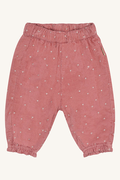 Cordhose "Trine Little Heart", dunkles Altrosa (Dry Rose) - Hust&Claire