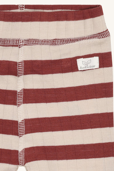 Babyhose (Strickhose) "Luca Fresh", Ziegelrot/Stone - Hust&Claire