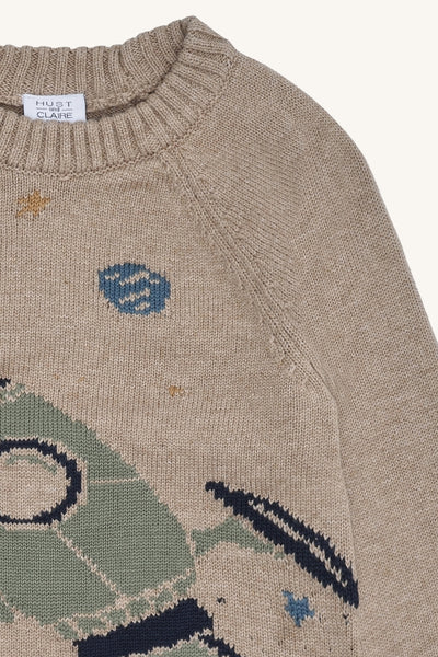 Pullover (Jumper) "Pelle Knit Rocket", Rakete/Weltall - Hust&Claire