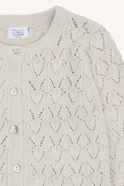 Strickjacke Cilja, Hellbeige (French Oak) - Hust&Claire