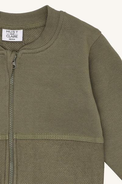 Sweatjacke "Sofus", Grün - Hust&Claire