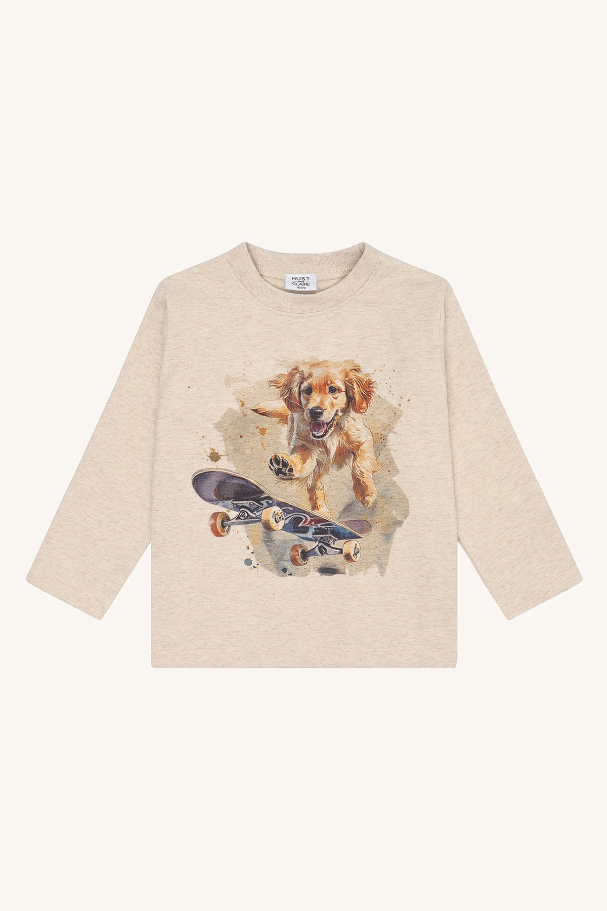 Langarmshirt/Longsleeve "Anton" mit Hunde-Print - Hust&Claire
