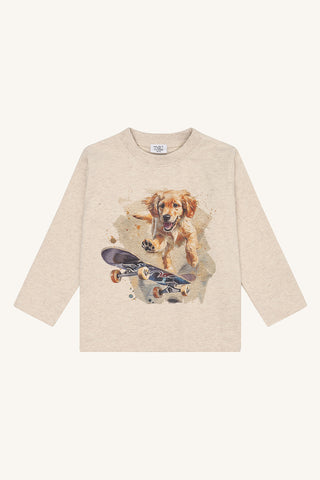 Langarmshirt/Longsleeve "Anton" mit Hunde-Print - Hust&Claire