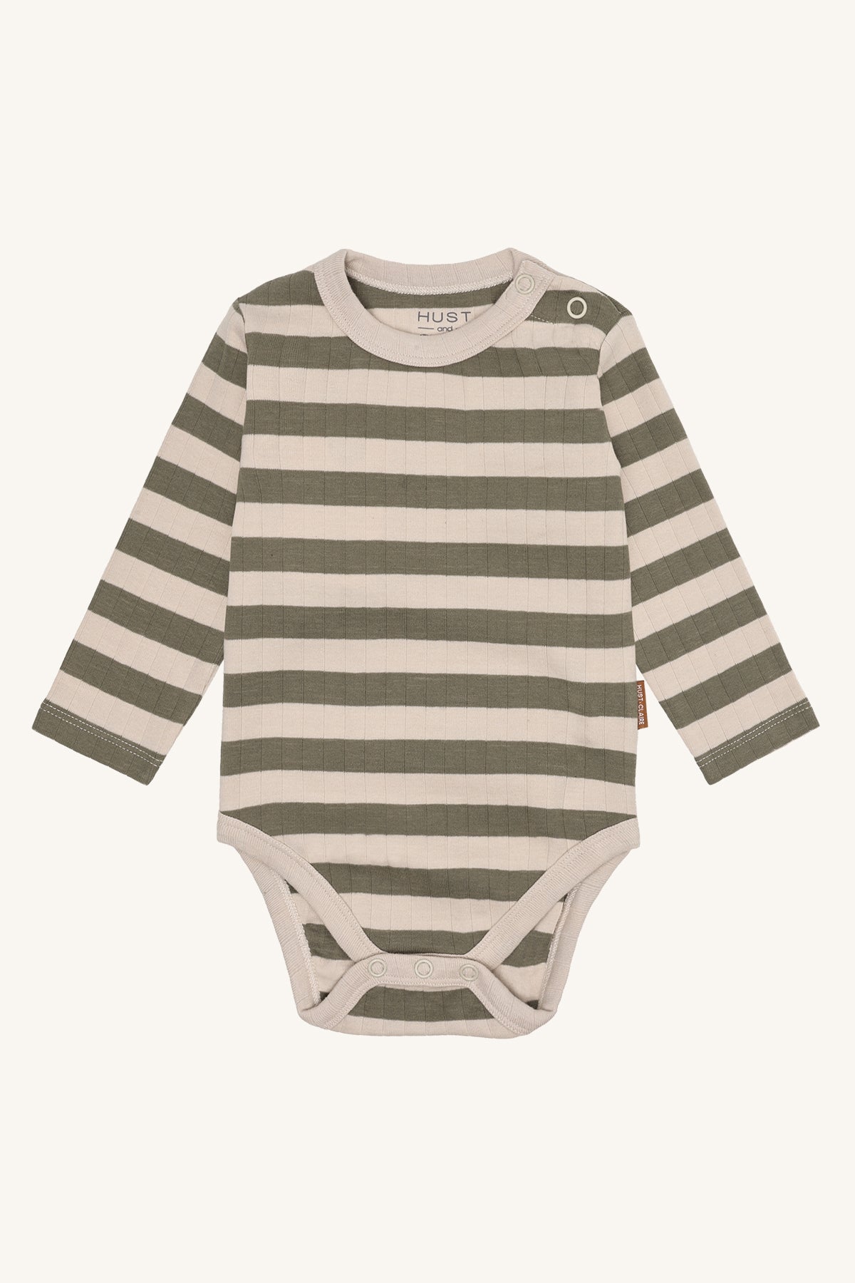 Langarmbody "Billy", geringelt - Hust&Claire