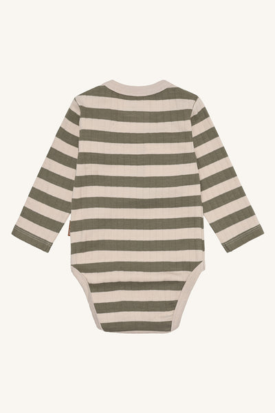 Langarmbody "Billy", geringelt - Hust&Claire