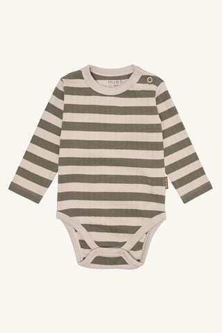 Langarmbody "Billy", geringelt - Hust&Claire