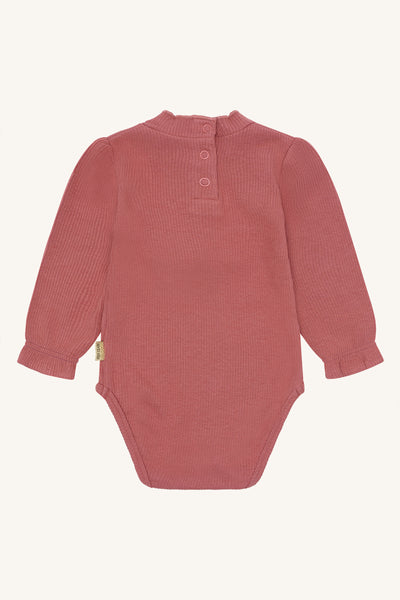 Langarmbody "Bri", dunkles Altrosa - Hust&Claire