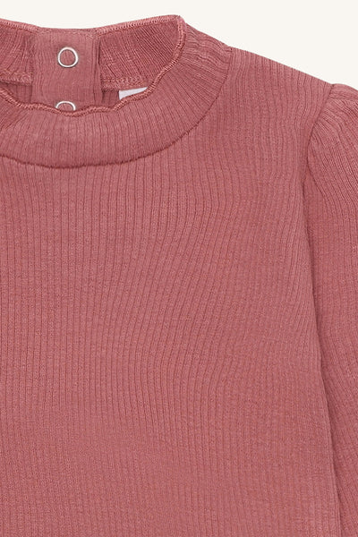 Langarmbody "Bri", dunkles Altrosa - Hust&Claire