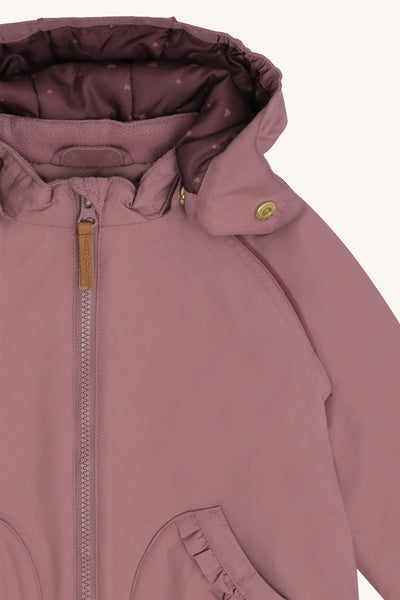 Winterjacke "Obia" mit kleinen Rüschen, Pale Mauve - Hust&Claire