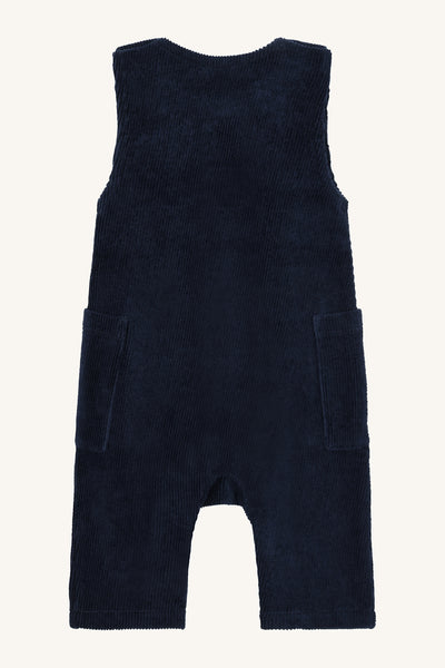 Latzhose "Mem", Feincord (Nicki), Marineblau - Hust&Claire