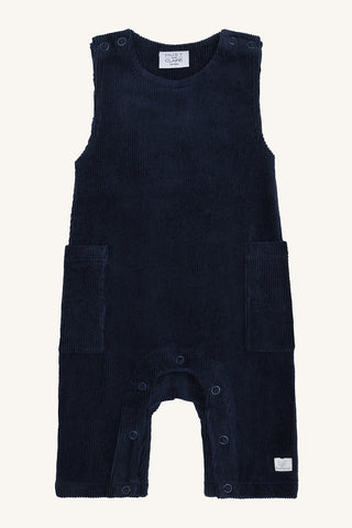 Latzhose "Mem", Feincord (Nicki), Marineblau - Hust&Claire