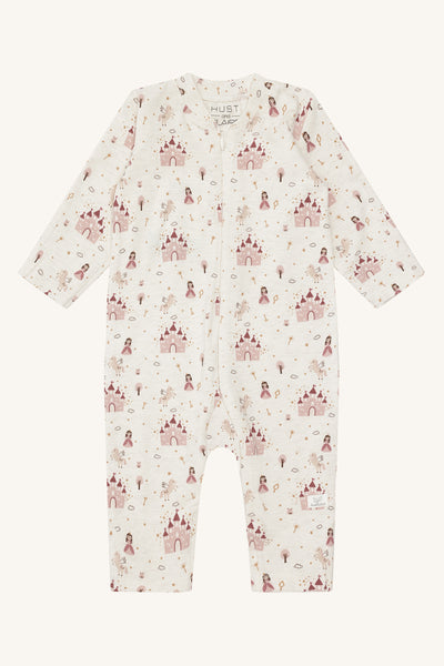 Strampler - Schlafanzug mit Klapp-Bündchen "Mich", Prinzessinnen/Schlösser - Hust&Claire