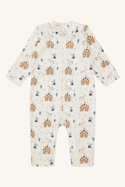 Strampler - Schlafanzug mit Klapp-Bündchen "Mich", Ritter/Burgen - Hust&Claire