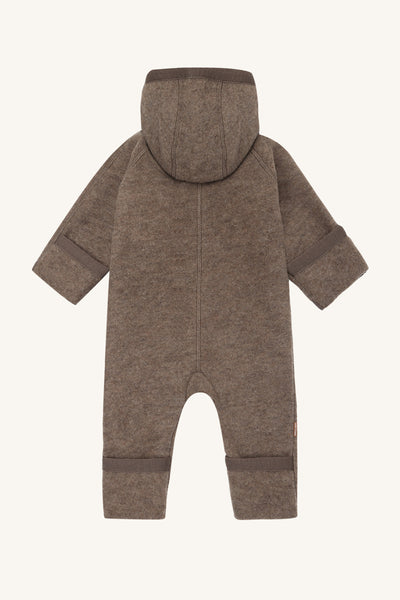 Wollfleece-Overall "Mevi", Deer Melange (Walnuss-Braun) - Hust&Claire