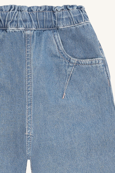 Weiche Jeans "Theresa" (Culotte) mit kleinen Sraß-Steinchen - Hust&Claire