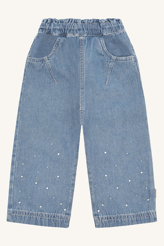 Weiche Jeans "Theresa" (Culotte) mit kleinen Sraß-Steinchen - Hust&Claire