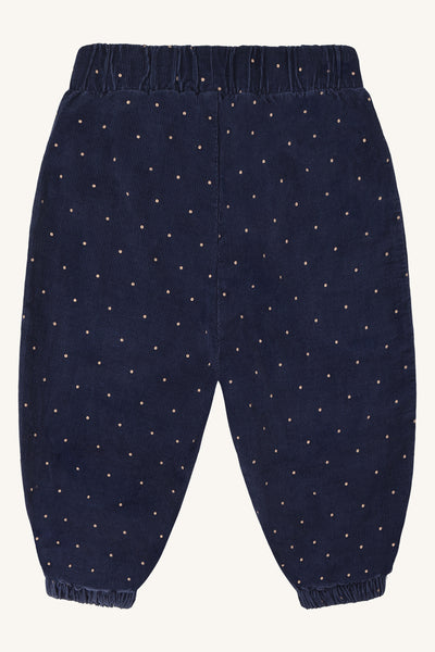 Hose aus Feincord "Trine", leicht gefüttert, mit Pünktchen - Hust&Claire