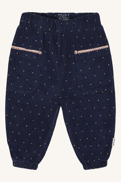Hose aus Feincord "Trine", leicht gefüttert, mit Pünktchen - Hust&Claire