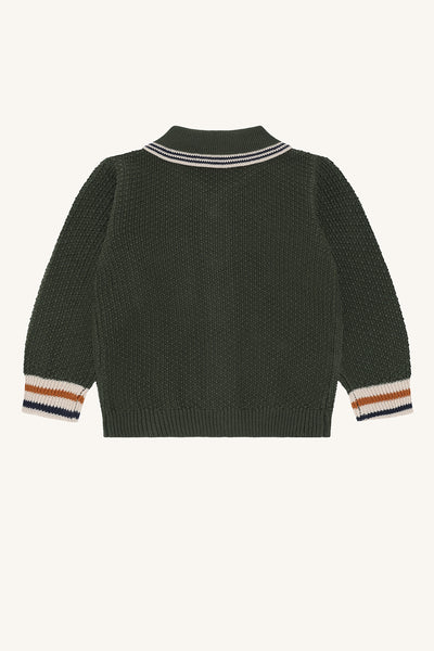 Strickjacke/Polo-Cardigan "Charli", Deep Ivy - Hust&Claire