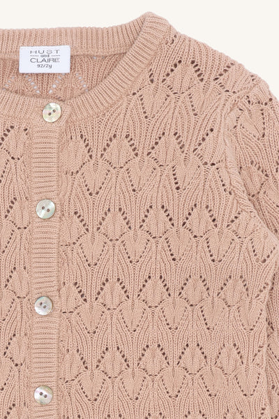 Strickjacke Cilja, Rugby Tan (Hellbeige mit einem Hauch Rosé) - Hust&Claire