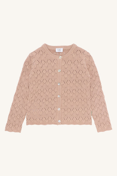 Strickjacke Cilja, Rugby Tan (Hellbeige mit einem Hauch Rosé) - Hust&Claire