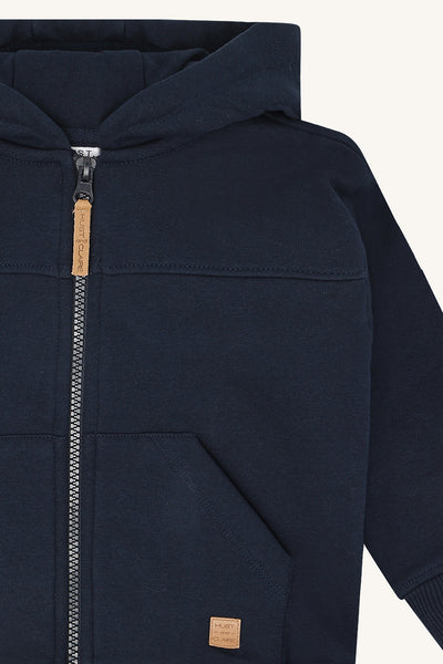 Sweatjacke "Sejer", Marineblau (More Navy) - Hust&Claire