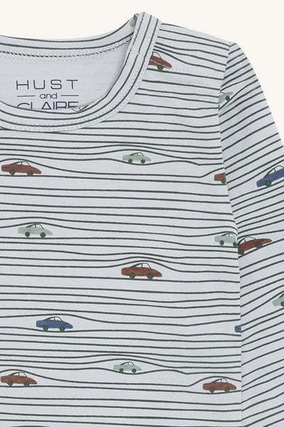 Langarmbody "Billy", Auto-Print - Hust&Claire