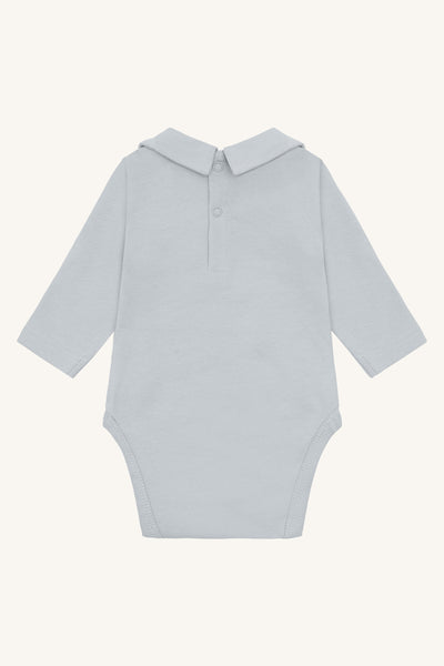 Langarmbody "Bebe" mit kleinem Hemdkragen - Hust&Claire