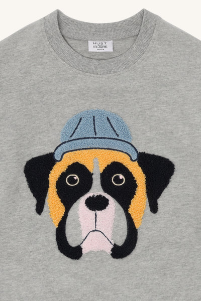 Sweatshirt "Sejer" mit Hunde-Applikation - Hust&Claire