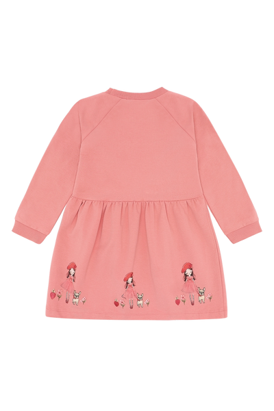 Leichtes Sweatkleid "Donna", Mädchen mit Hund - Hust&Claire