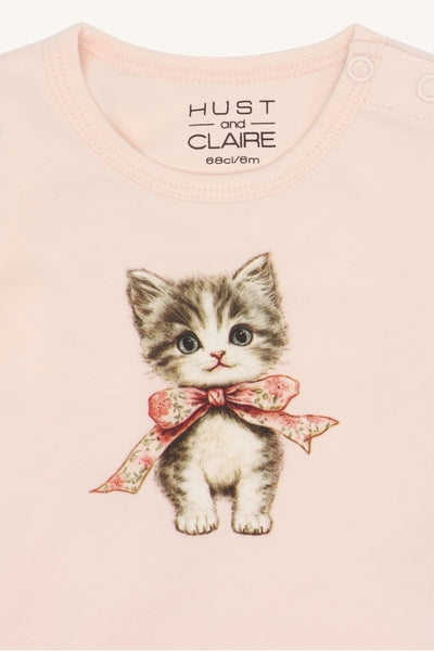 Langarmbody "Britt", Katzen-Print - Hust&Claire