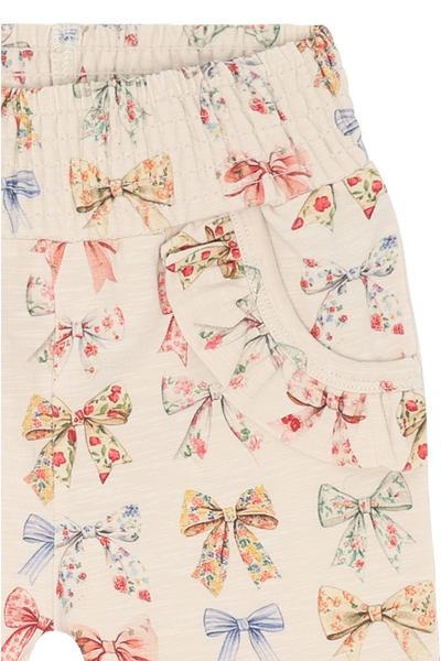 Leichte Hose "Trine Big Bows", Schleifchen-Print - Hust&Claire