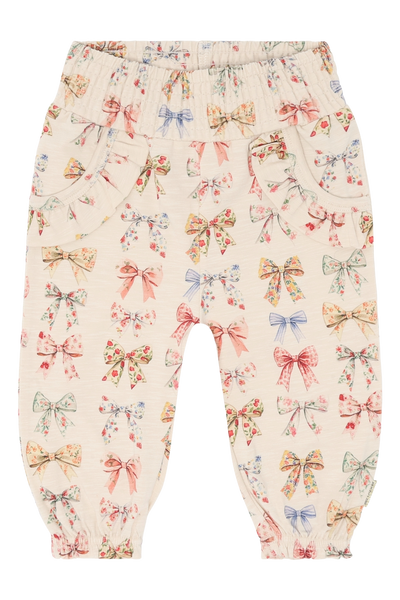 Leichte Hose "Trine Big Bows", Schleifchen-Print - Hust&Claire