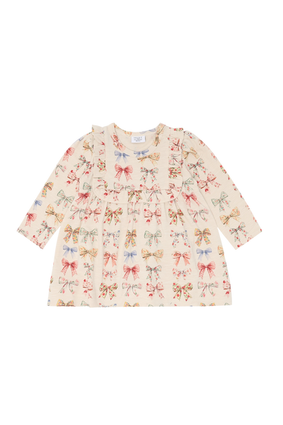 Body-Kleid "Kristi Big Bows", Schleifchen-Print - Hust&Claire