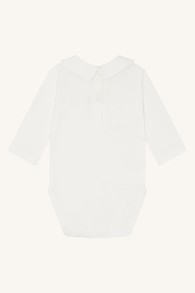 Langarmbody "Bebe Collar", Hemdkragen und Traktor - Hust&Claire