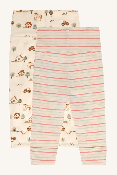 Set: 2 Babyhosen "Luca", Ringel und Bauernhof - Hust&Claire
