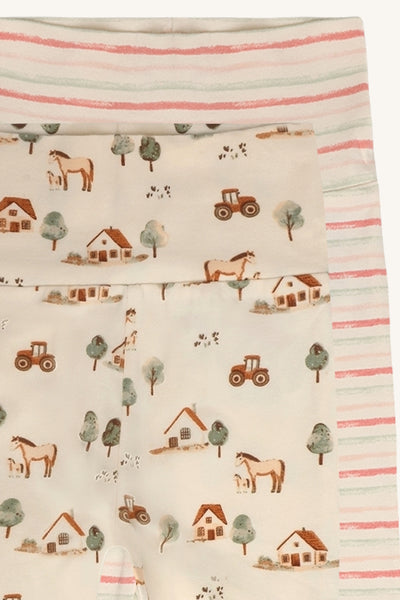 Set: 2 Babyhosen "Luca", Ringel und Bauernhof - Hust&Claire