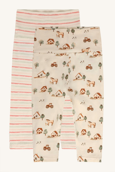Set: 2 Babyhosen "Luca", Ringel und Bauernhof - Hust&Claire