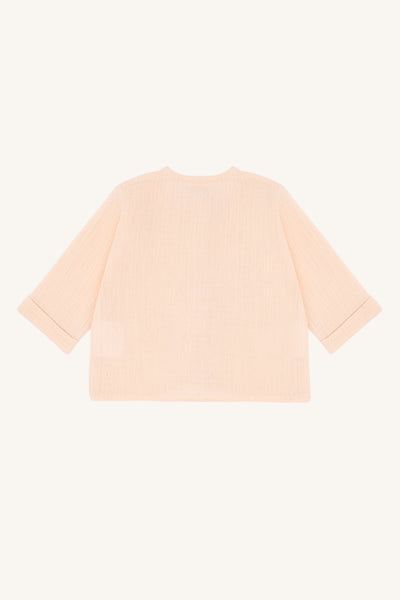 Babyjacke Chai, Musselin, Puderrosa (Quartz) - Hust&Claire
