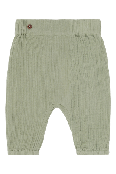 Babyhose Thicco, Musselin, Light Green - Hust&Claire