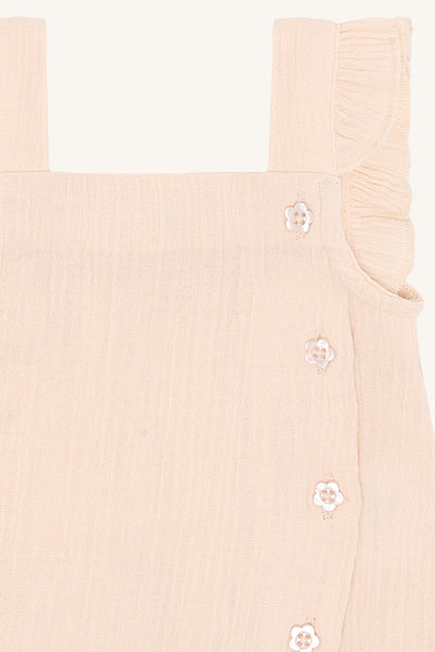 Latzhose Melik, Musselin, Puderrosa (Quartz)- Hust&Claire