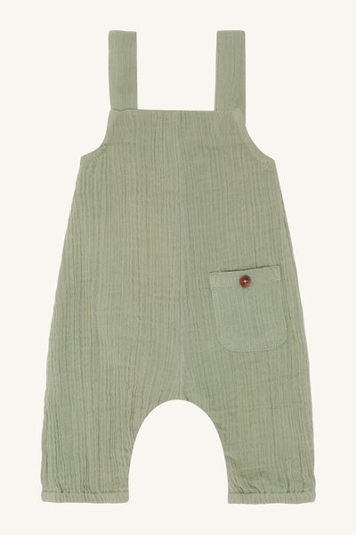 Latzhose Melik, Musselin, Light Green - Hust&Claire