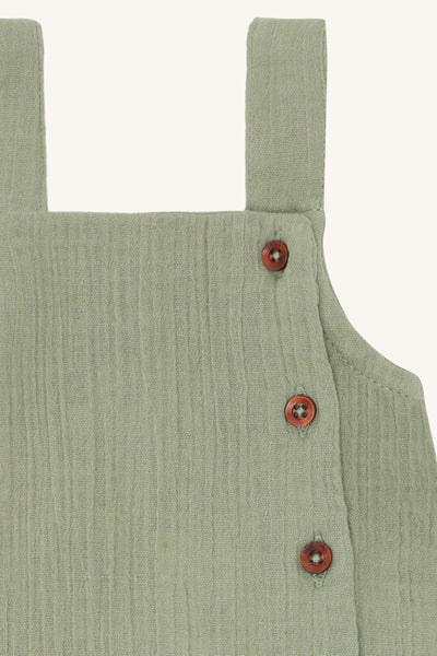 Latzhose Melik, Musselin, Light Green - Hust&Claire