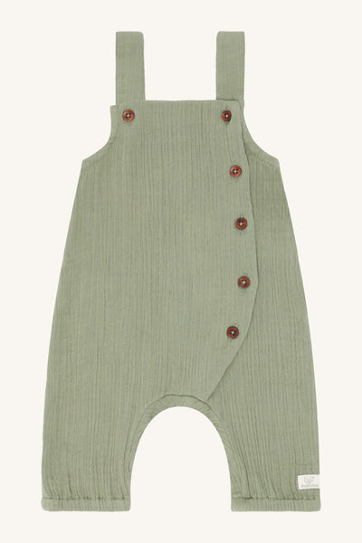 Latzhose Melik, Musselin, Light Green - Hust&Claire
