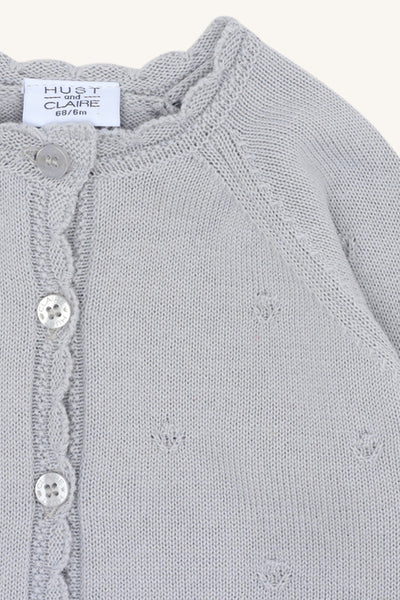 Strickjacke Cilja, Zartes Hellblau (A Bit Blue) - Hust&Claire