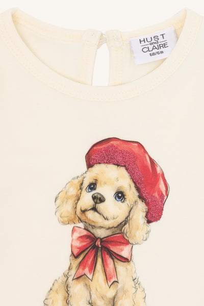 Langarmshirt/Longsleeve "Alma Poodle" mit Hunde-Print - Hust&Claire