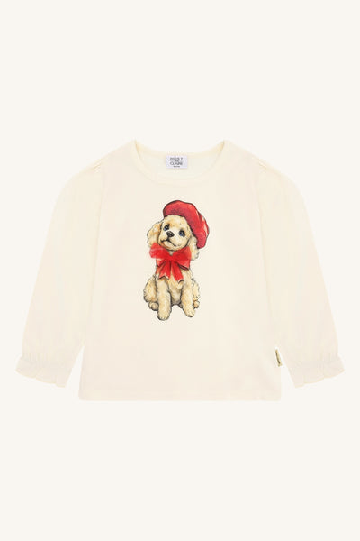 Langarmshirt/Longsleeve "Alma Poodle" mit Hunde-Print - Hust&Claire