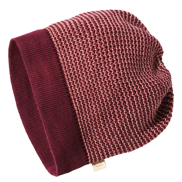 Strickmütze (Beanie),Cassis/Softpink - Disana