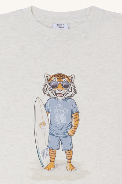 T-Shirt "Arthur Surfer", Tiger-Print - Hust&Claire